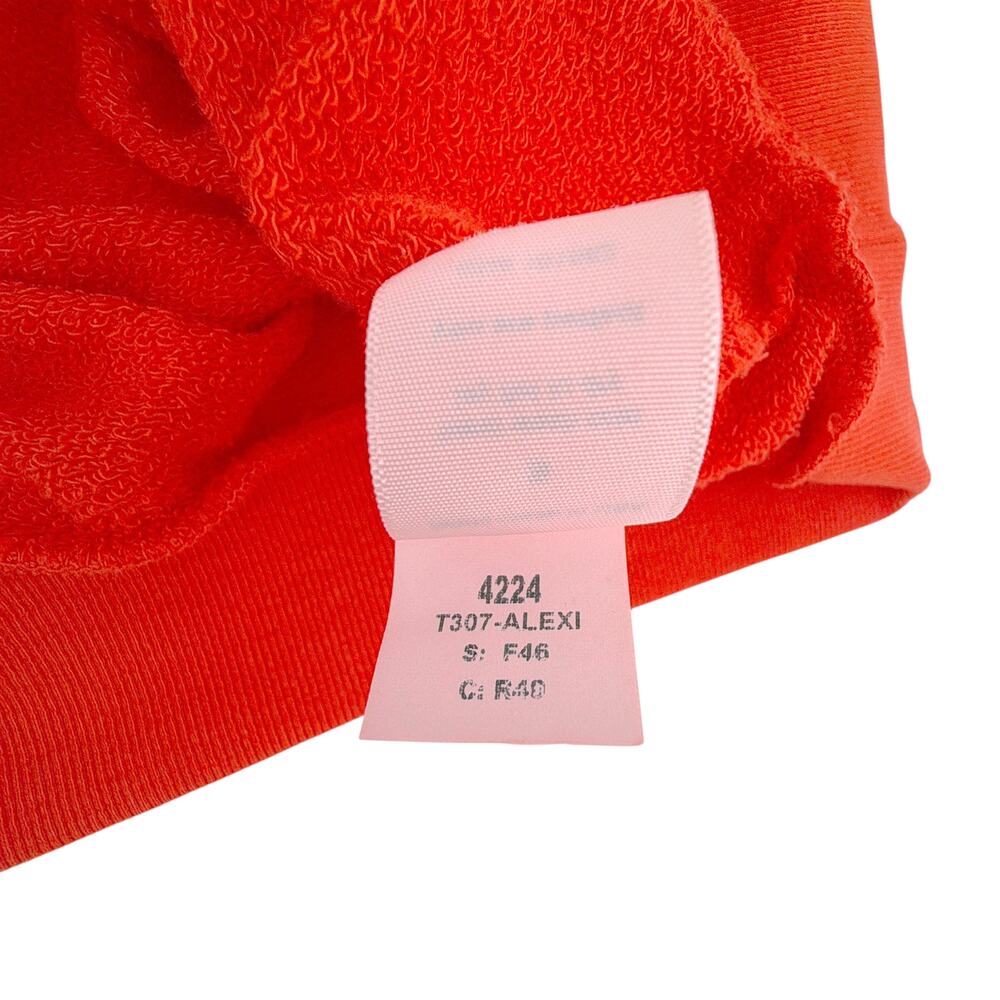 PERFECTWHITETEE Alexi French Terry Sweatshirt in Tomato S - Picture 7 of 11